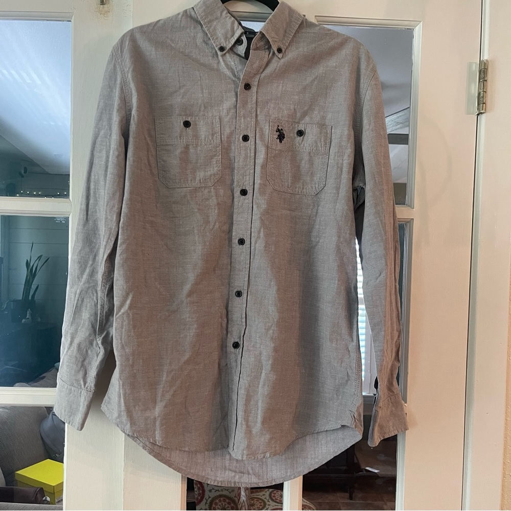U.S. Polo Assn. Long Sleeve Classic Canvas Button-Down Woven Shirt